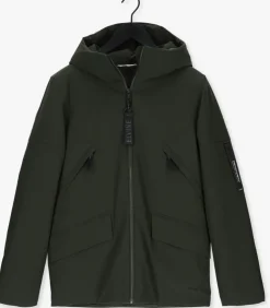 donkergroene elvine gewatteerde jas cole