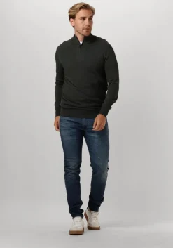 donkergroene genti trui k1146-3260