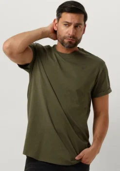 donkergroene g-star raw t-shirt lash r t s/s