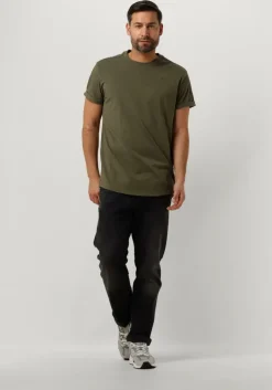 donkergroene g-star raw t-shirt lash r t s/s