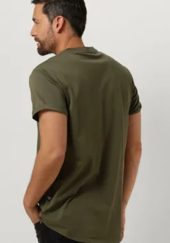 donkergroene g-star raw t-shirt lash r t s/s