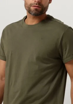 donkergroene g-star raw t-shirt lash r t s/s