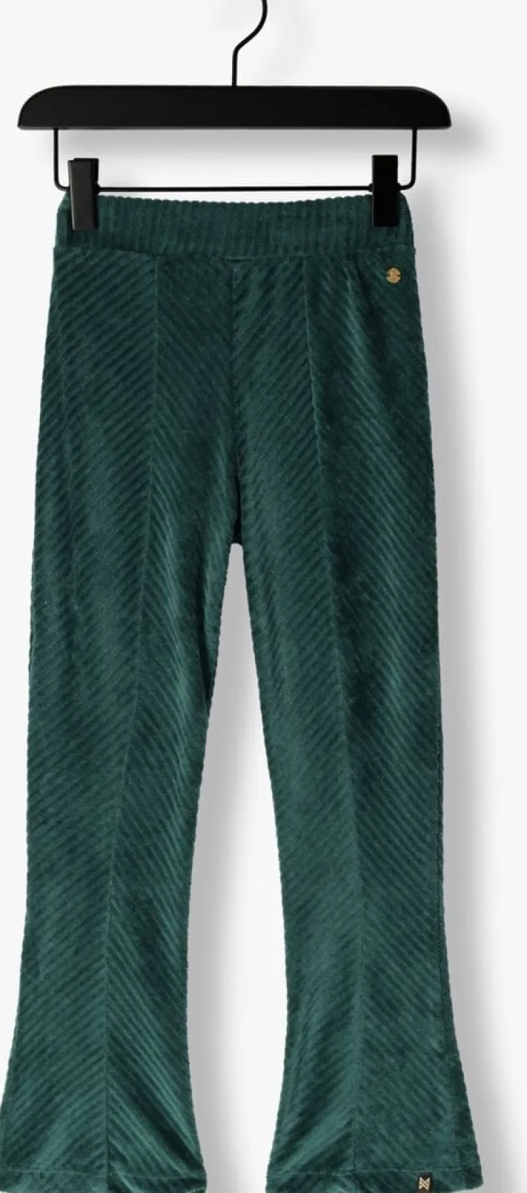 donkergroene koko noko flared broek q52961