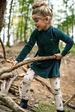 donkergroene koko noko mini jurk q52966