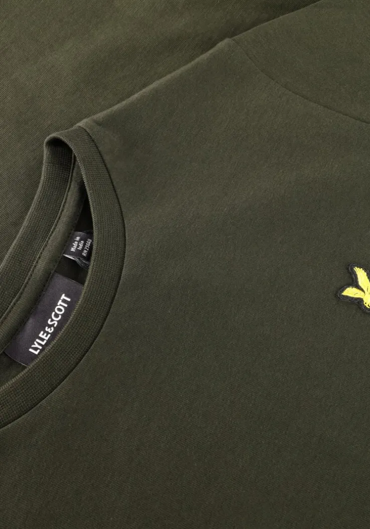 donkergroene lyle & scott t-shirt plain t-shirt