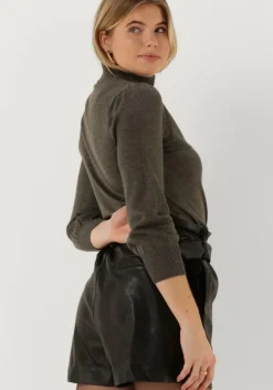 donkergroene minus trui mersin roll neck knit