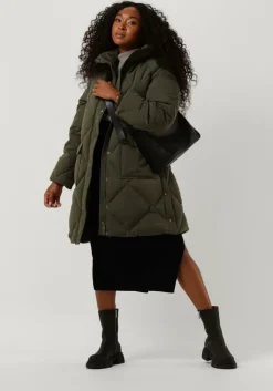 donkergroene modström gewatteerde jas scarlett jacket