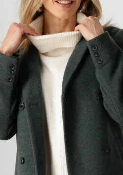 donkergroene modström mantel odelia coat