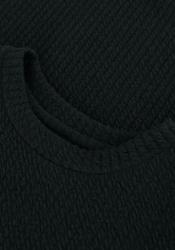 donkergroene moodstreet top top sammy structure knit