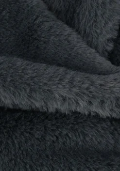 donkergroene notre-v faux fur jas fur long coat