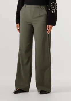 donkergroene object pantalon objlisa wide pant