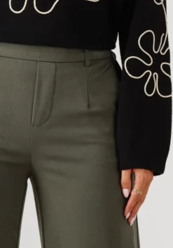 donkergroene object pantalon objlisa wide pant