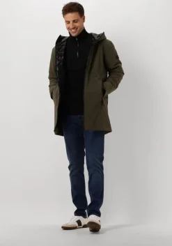 donkergroene peuterey gewatteerde jas metide md