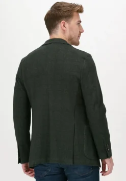 donkergroene profuomo colberts jacket knitted ho