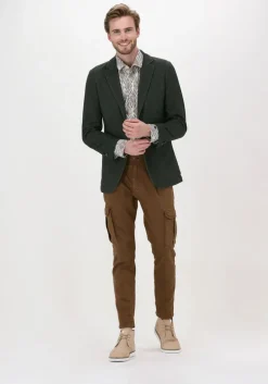 donkergroene profuomo colberts jacket knitted ho