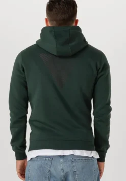 donkergroene pure path sweater regular fit hoodie ls sweaters