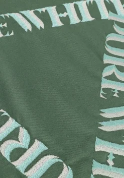 donkergroene purewhite t-shirt tshirt with small logo at side and big back embroidery