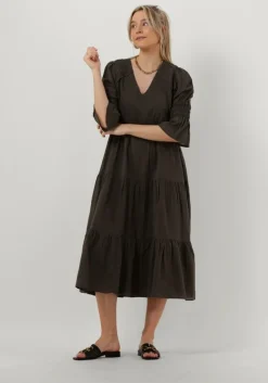 donkergroene ruby tuesday midi jurk imala dress