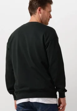 donkergroene scotch & soda sweater logo front chest sweatshirt