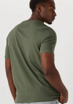 donkergroene scotch & soda t-shirt seasonal core - regular-fit logo t-shirt