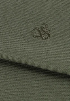 donkergroene scotch & soda t-shirt seasonal core - regular-fit logo t-shirt