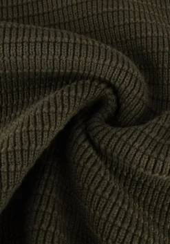 donkergroene selected homme trui slhtheo ls knit structure half zip