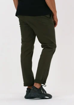 donkergroene selected homme chino slhstraight-newparis flex pant