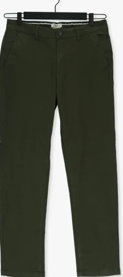 donkergroene selected homme chino slhstraight-newparis flex pant