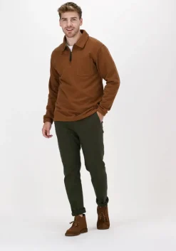 donkergroene selected homme chino slhstraight-newparis flex pant