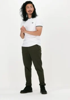 donkergroene selected homme chino slhstraight-newparis flex pant