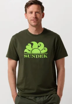 donkergroene sundek t-shirt m4s100 new simeon logo