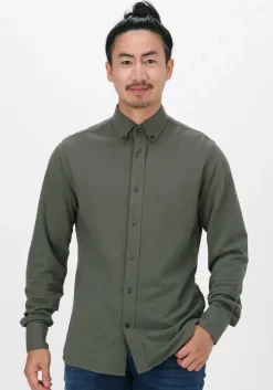 donkergroene tiger of sweden casual overhemd fenald