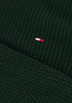 donkergroene tommy hilfiger trui structure crew nk