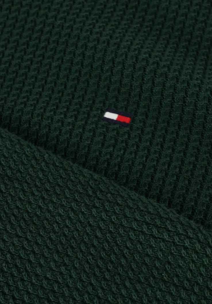 donkergroene tommy hilfiger trui structure crew nk