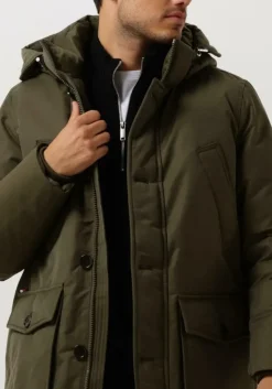 donkergroene tommy hilfiger parka's rockie non fur down parka