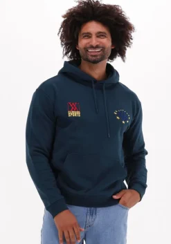 donkergroene woodbird sweater pope double hoodie