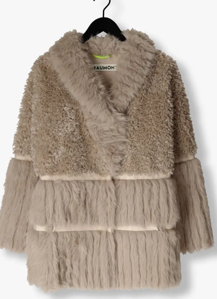 ecru beaumont faux fur jas kaia