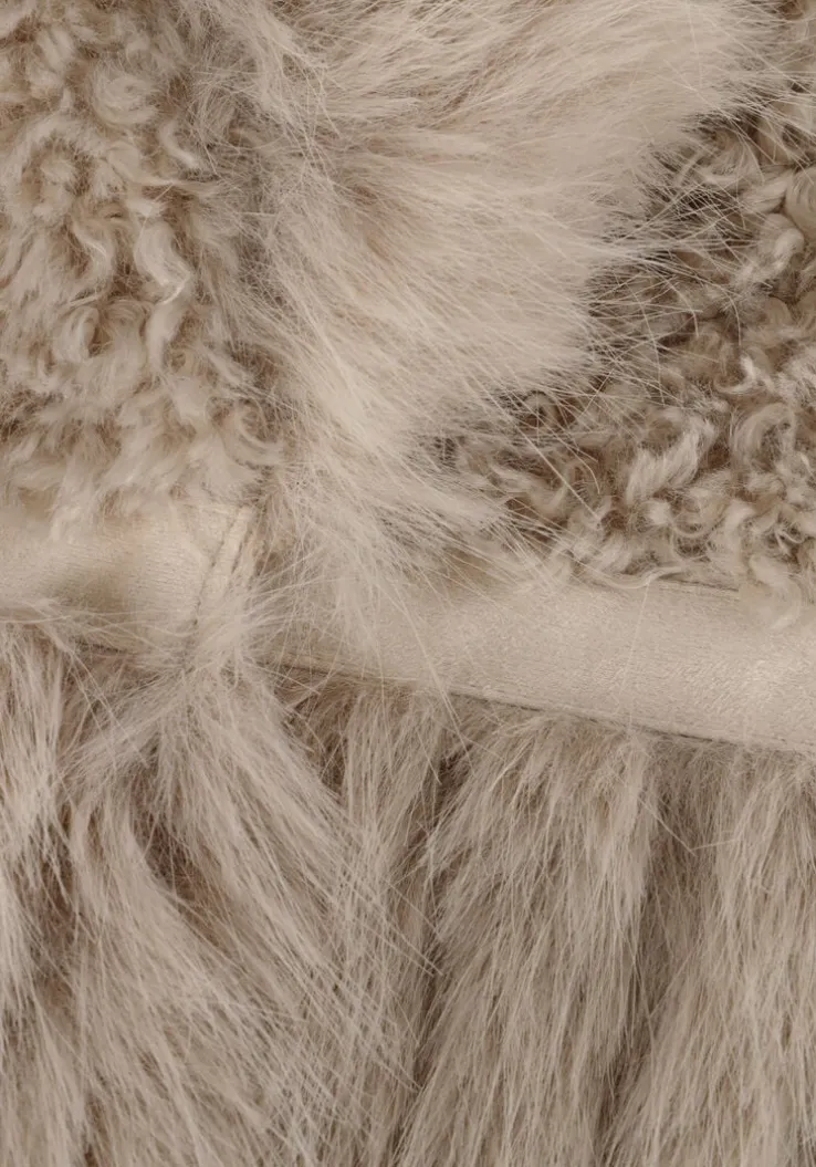 ecru beaumont faux fur jas kaia