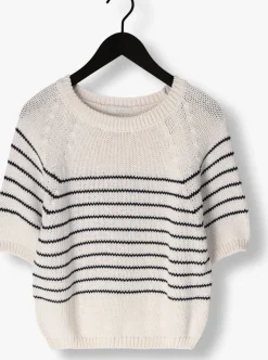ecru by-bar trui cruz stripe pullover