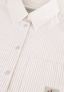ecru calvin klein blouses woven label relaxed shirt