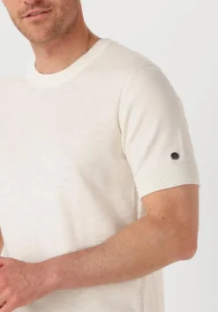 ecru cast iron t-shirt cotton blend slub