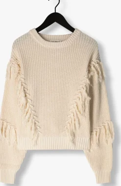 ecru catwalk junkie trui relaxed fringed knit