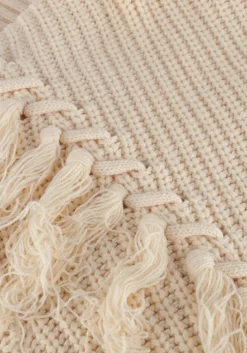 ecru catwalk junkie trui relaxed fringed knit