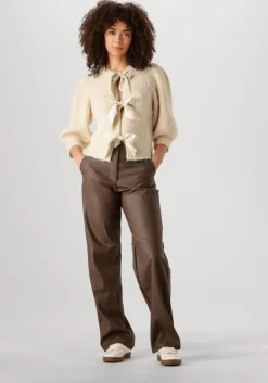 ecru co'couture trui coralie cc bow rib cardigan