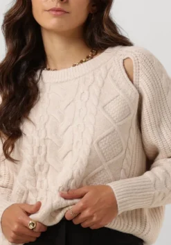 ecru co'couture trui new row cable knit