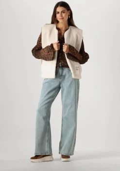 ecru colourful rebel gilet yoni rebel teddy gilet