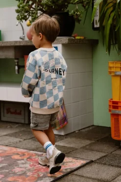 ecru daily7 sweater oversized sweater check print