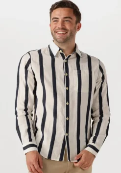 ecru dstrezzed casual overhemd miller shirt