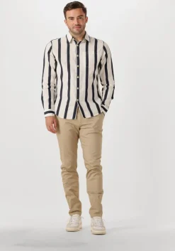 ecru dstrezzed casual overhemd miller shirt