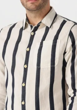 ecru dstrezzed casual overhemd miller shirt